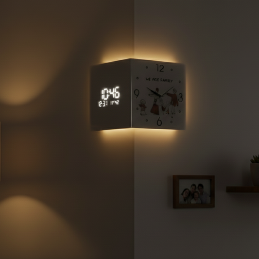 Simple Design Double-Sided Wall Clock for Home Decor