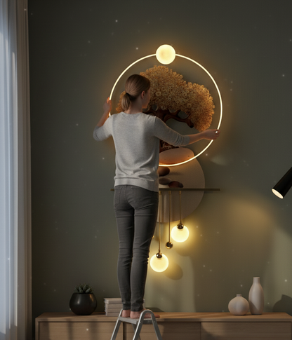 Golden Tree LED 3D Wall Art - Modern Luxury Home Decor